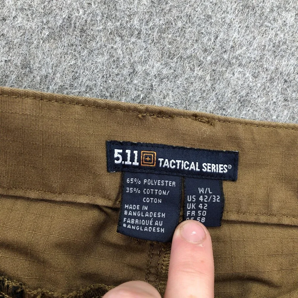 5.11 Tactical Pants Mens 42x32 Brown Cargo Regular Straight Workwear Utility